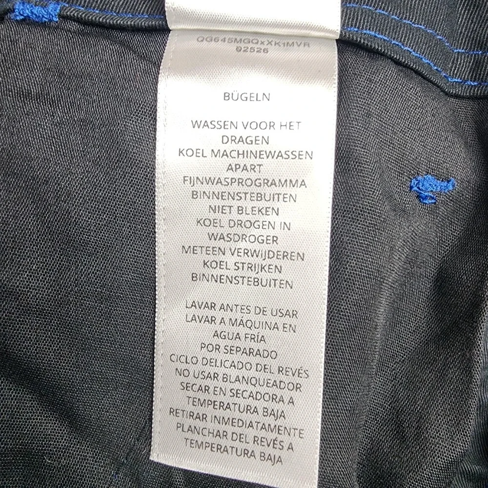 True Religion Cargo Pants Mens 34x31 Black Blue Stitch Canvas Utility Pockets